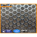 Hexagonal perforated metal sheet/perforated plastic mesh sheets/perforated fabric mesh from direct factory
